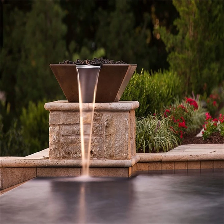Decorative Black Stainless Pool Fire Bowl