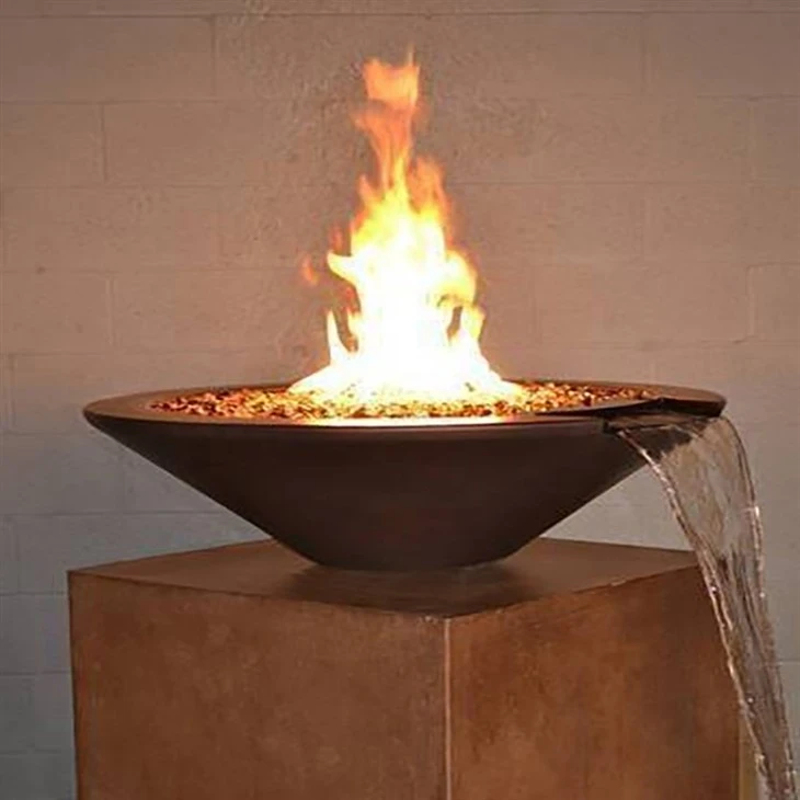 Water Fountain Gas Fire Pit