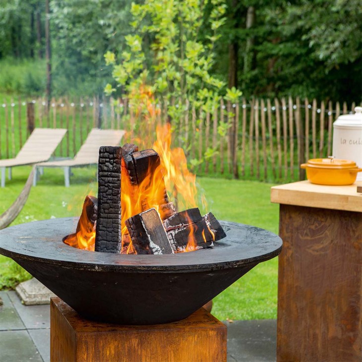 Corten Steel kültéri tűzgödör grill
